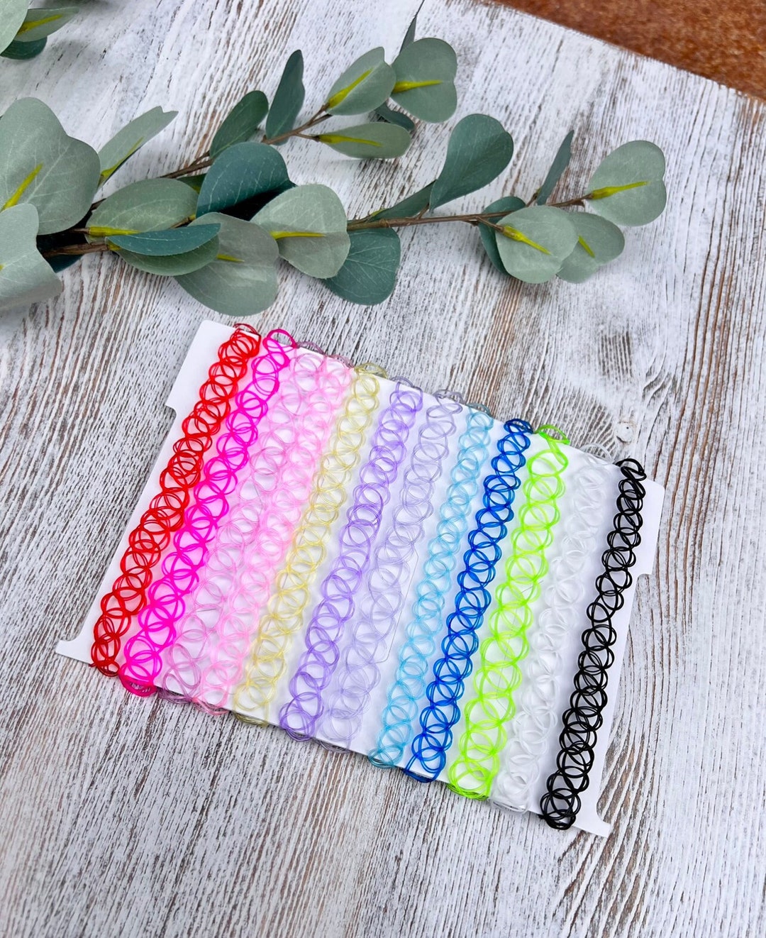 90s Tattoo Choker Pack Y2K Chokers Stretchy Choker Set of 12 Etsy