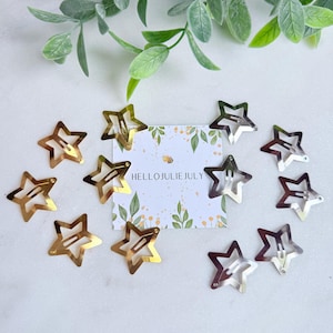 Y2k Star Hair clips, Star Hair clips, Silver or Gold Stars