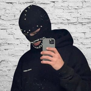 Black  balaclava mask, ski mask. bailey balaclava .custom balaclava
