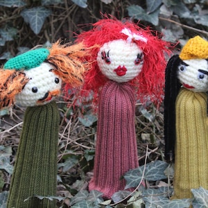 Set golfheadcovers. schattige handgemaakte gebreide custom hamer Muppet-familie golfcadeau Unieke hybride, driver, fairwayhouten hoes: grappig golfaccessoire.