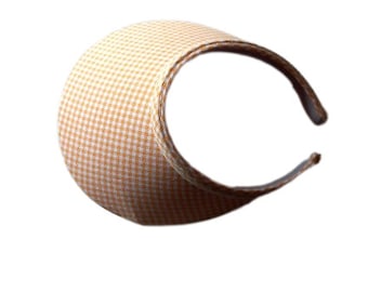 Vintage Visor Cap  Sun checkered Hat Women Cotton Linen Visor Ladies Women Fashion Large Visor Wide Brim Sun UV Protection Cover Hat Cap