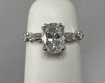 Vintage Diamond Platinum Engagement Ring