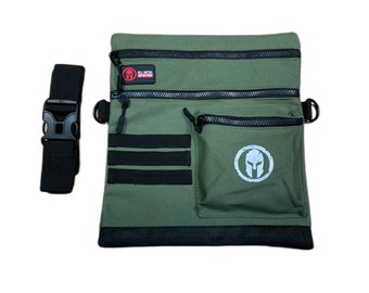 Pochette/sac en toile résistante pour la détection des métaux (couleur verte) par All Metal Detection et Coinpod