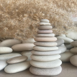 Balancing stones, Flat Stones, Stacking Pebbles, Cairn Stone, Zen Stones, Meditation Stones, Tiny Stacking Stones, Beach Rock Cairn