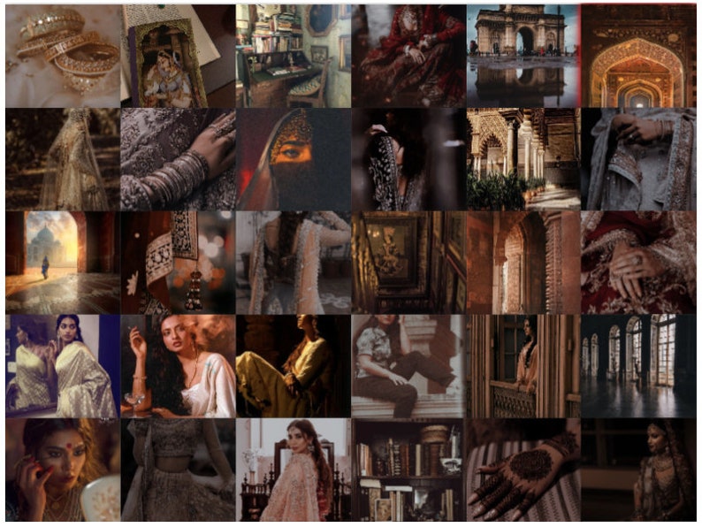 Desi X Dark Academia Aesthetic Photo Collage set of 75 - Etsy Hong Kong