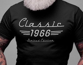 60th Birthday Car Lover Gift, Classic 1966 Retro Auto Owner Shirt, Turning 60 Tee