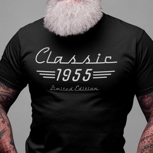 70th Birthday Car Lover Gift for Him, Retro Auto Owner Shirt, Classic 1955 Men&#39;s Gift, 70th Birthday T-shirt, Turning 70 Tee for Men