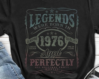 50th Birthday T-Shirt For Him, 1976 Shirt For Men, Vintage 50 Year Old Gift
