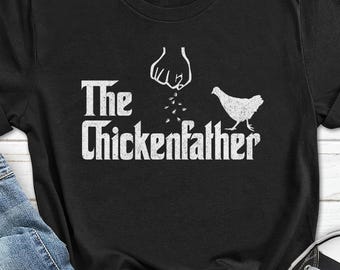 Chicken Dad Shirt for Men, Chickenfather Men's T-shirt, Farming Lover T-shirt for Him, Father's Day Farmer Gift, Farm Owner Tee from Wife