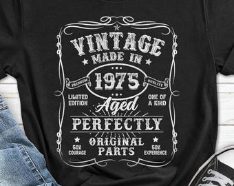 50th Birthday Shirt, 50 Years Dad T-shirt, 50 Years Bday Husband Gift from Wife, Born 50 Years Ago Retro Tee, 50th B-day Grandpa Tee