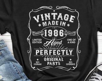 40th Birthday Vintage Shirt, Made in 1986 Men's T-shirt, 40 Year Old Gift