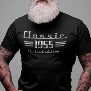 70th Birthday Car Lover T-Shirt, 70th Birthday Gifts For Men, Turning 70 Gift For Him, Retro Auto Owner Shirt, Classic 1955 Mechanic Tee