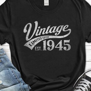 80th Birthday Shirt From Wife, 1945 T-Shirt For Him, 80th Birthday Men&#39;s Gift, 80th Birthday Tee For Men, Vintage 80 Year Old Gifts