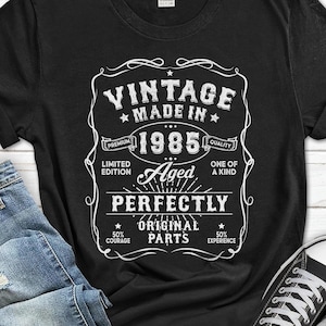 40th Birthday Vintage Shirt, Made in 1985 Men's T-shirt for Him, 40th Birthday Retro Gift, 40th Birthday Gift, 40 Year Old Tee for Men