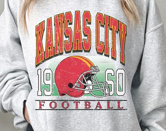 Kansas City Football Sweatshirt, Kansas City Crewneck Sweater, Sport Fan Shirt