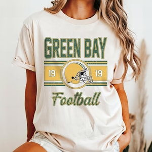 Green Bay Football T-shirt For Her, Green Bay Football Comfort Colors Shirt, Vintage Green Bay Football Gift, Green Bay Tee For Women
