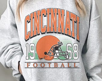 Sudadera de fútbol de Cincinnati, suéter de cuello redondo de Cincinnati, camiseta deportiva