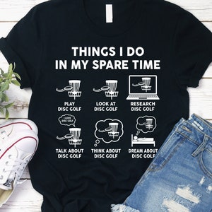 Disc Golf Lover Gift, Disc Golf Shirt for Her, Frisbee Golf T-shirt for Him, Funny Dad Gifts for Men, Frisbee Shirt for Women