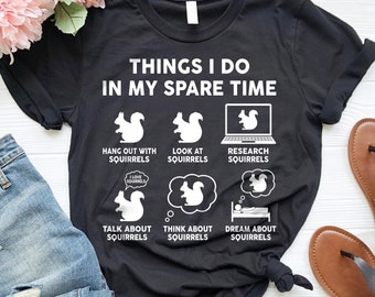 Husband Squirrel Lover Gifts, Pet Lover T-Shirt For Men, Squirrel Shirt For Women, Squirrels Women's Gift, Animal Lover Grandma Tee For Her