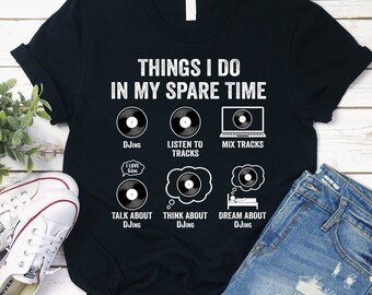 Record Lover Tee, Grandpa Music Gifts For Him, Funny Father's Day T-Shirt, Dad DJ Men's Gift From Wife, Husband Turntable Shirt For Men