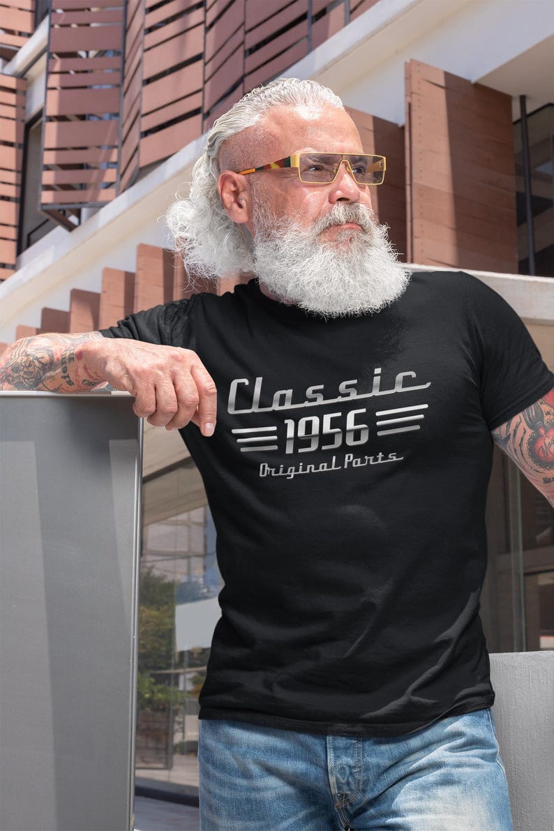70th Birthday Car Lover Gift, Turning 70 Auto Owner T-Shirt, Classic 1956 Mechanic Tee image 5