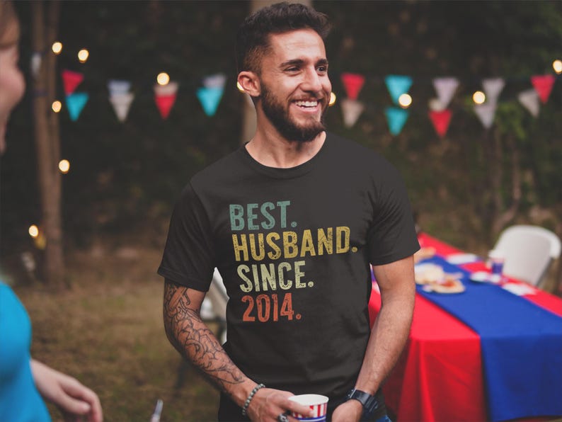 Best Husband Since 2014 Gift, 10th Wedding Anniversary Tshirt, 10th