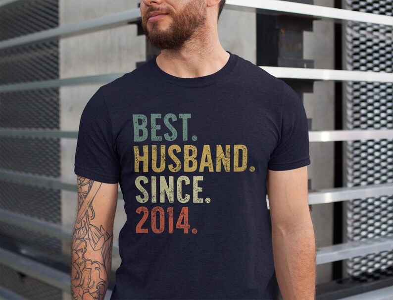 Best Husband Since 2014 Gift, 10th Wedding Anniversary Tshirt, 10th