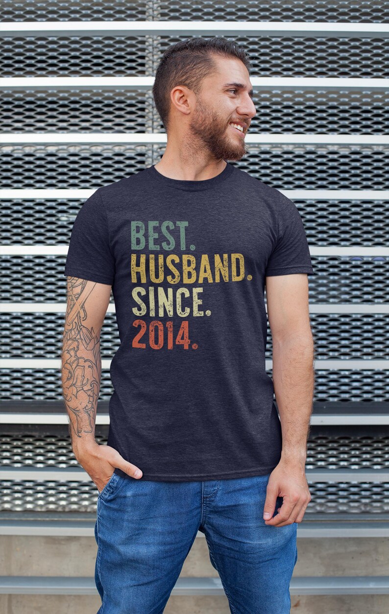 Best Husband Since 2014 Gift, 10th Wedding Anniversary Tshirt, 10th
