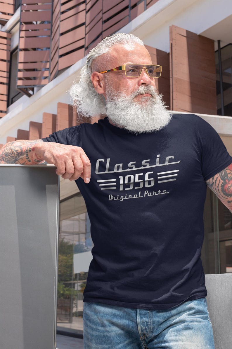 70th Birthday Car Lover Gift, Turning 70 Auto Owner T-Shirt, Classic 1956 Mechanic Tee image 8