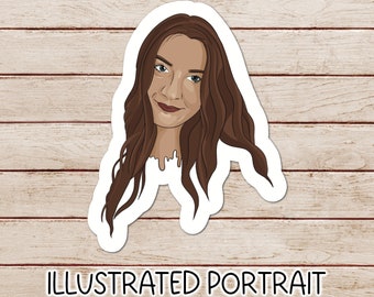 CUSTOM Illustrated Portrait Sticker | Minimalist Portrait | Faceless | Family Portrait Sticker | Dog Portrait Sticker | Cartoon Portrait