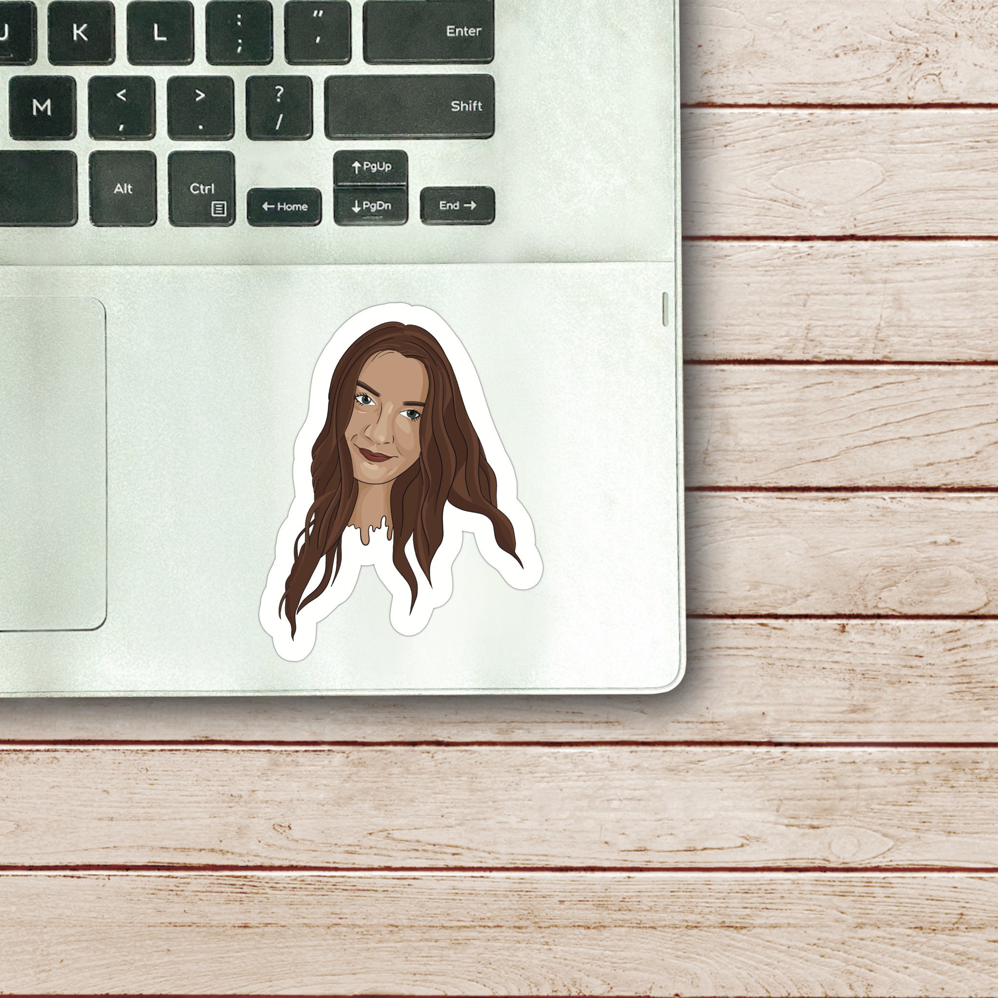 Sticker Potrait CUSTOM Illustrated Portrait Sticker | Minimalist Portrait | Faceless ...