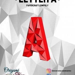 LUXURY Alphabet Pack 27x1 Papercraft 3D Sculptures Templates A4