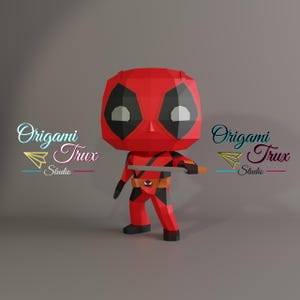 Modèle Papercraft Funko Deadpool A4 (PDF + SVG)