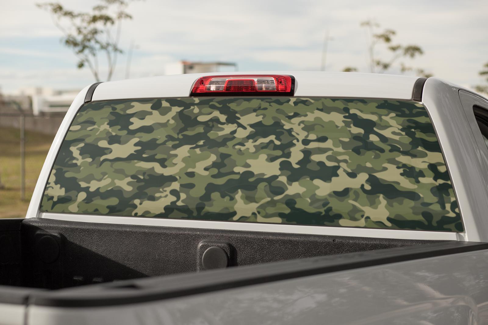 Truck Decal Back Window - Military Camo 2 - Perforated Vinyl TBW052 - Etsy