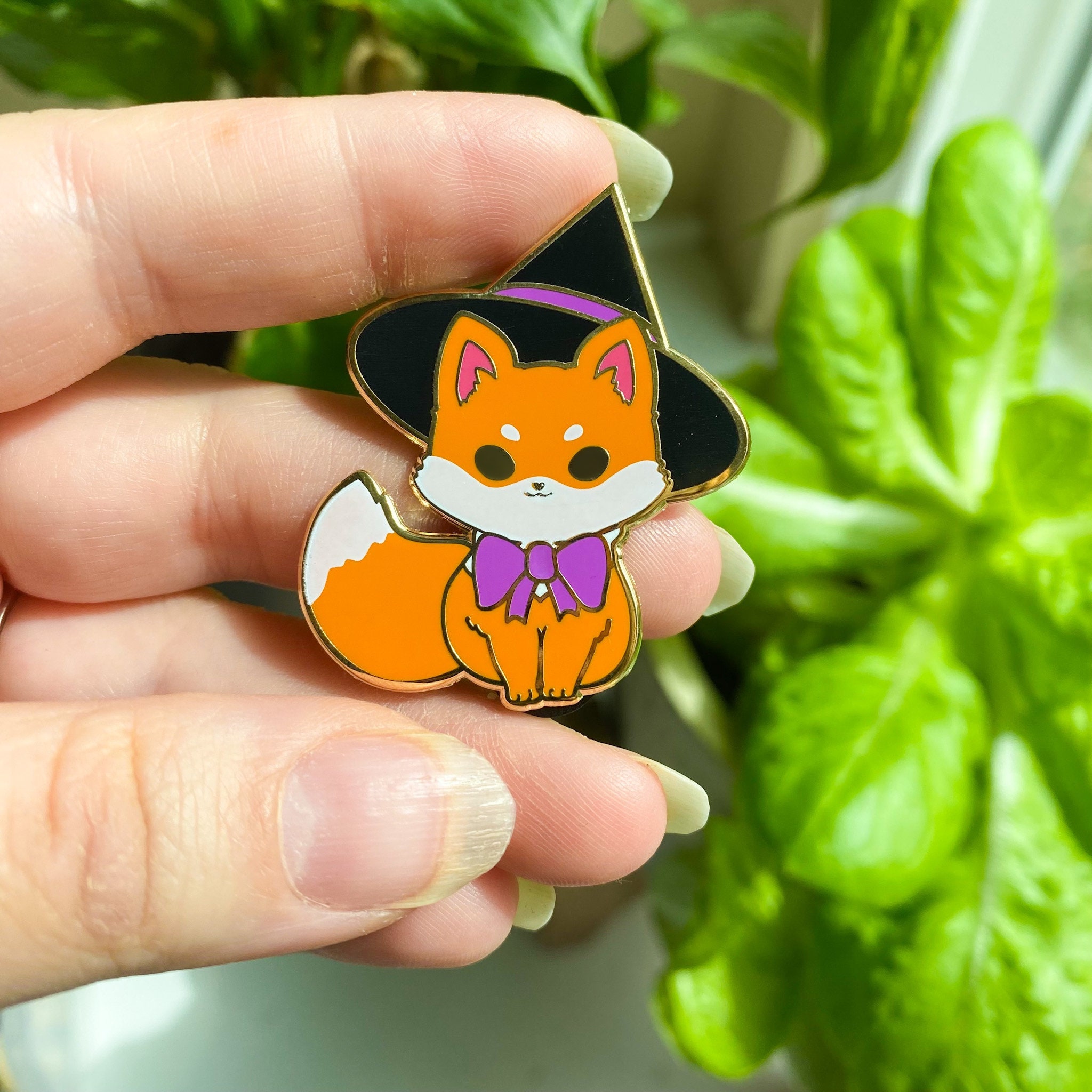 Witch Fox Enamel Pin Kawaii Lapel Pins