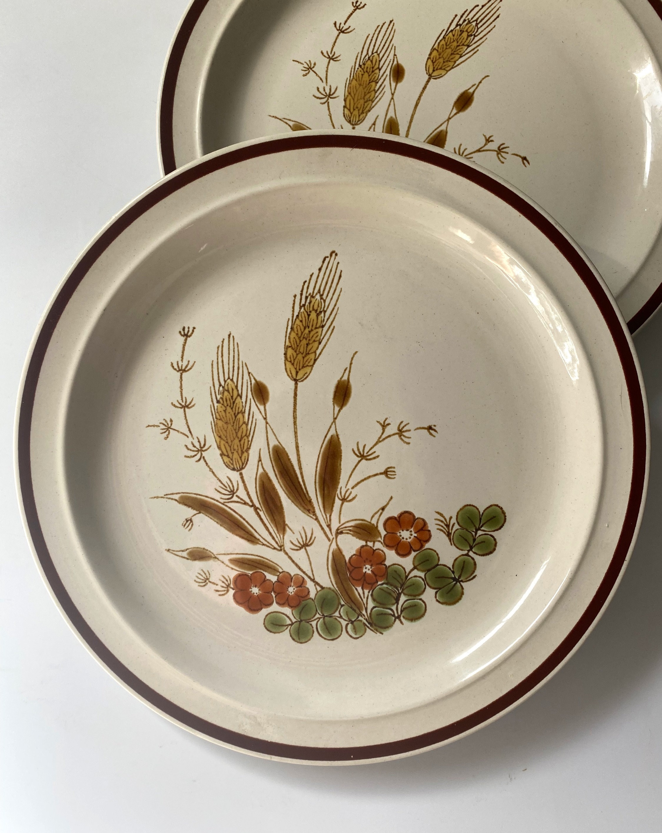 Vintage Stoneware Plates Festival Stoneware Autumn Harvest Etsy Canada