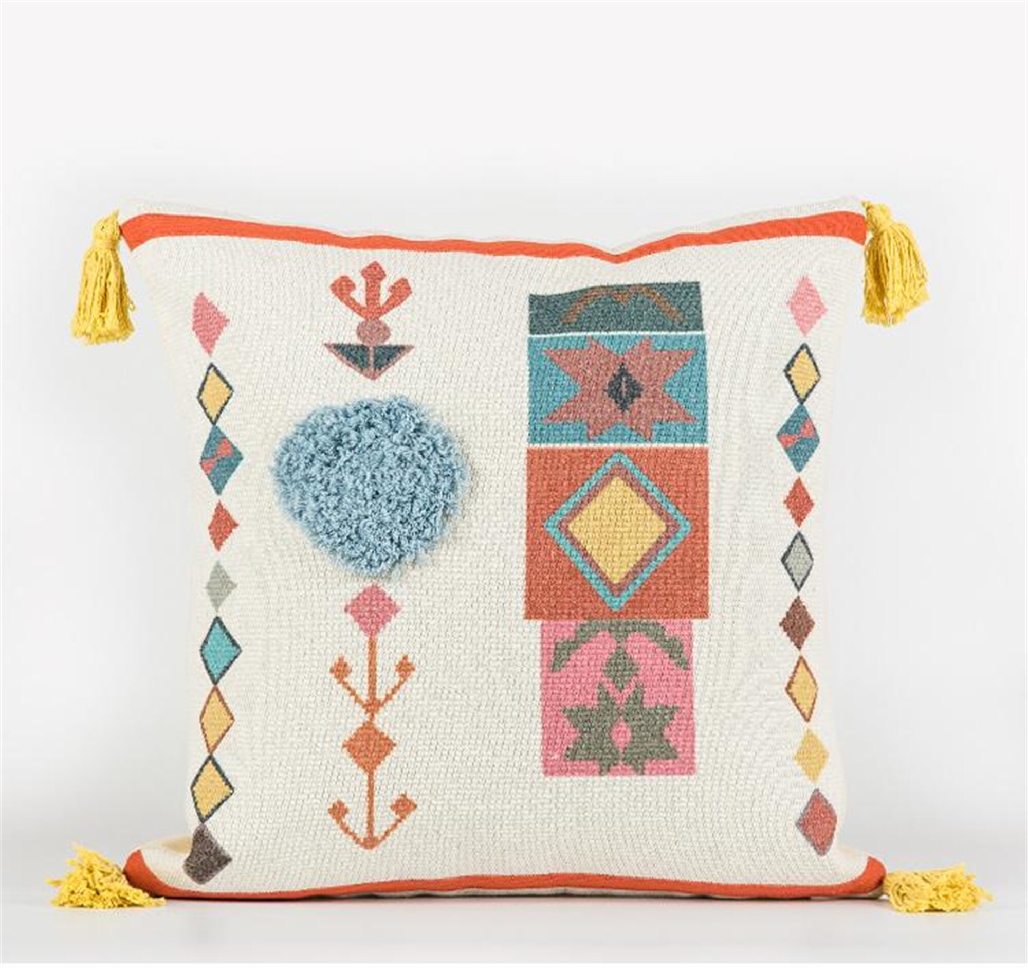 Geometric modern throw pillow living room sofa handwoven Etsy