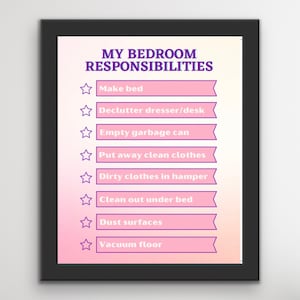 My Bedroom Responsibilities