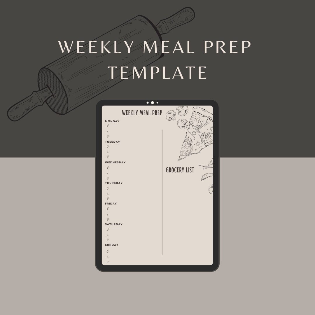 Weekly Meal Planner - Etsy