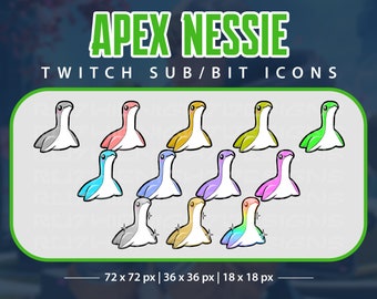 Twitch Sub, Bit, Cheer Badges - Apex, Nessie, Wattson, Legends - Downloadable Streaming Graphics