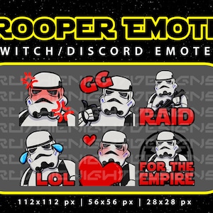 Twitch/Discord Emotes - Star Wars, Storm Trooper, Empire, Sith - Gráficos descargables en streaming