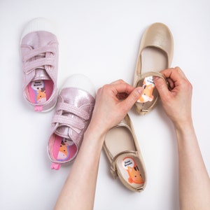 Etiquettes pour chaussures, autocollants imperméables, étiquettes nominatives, étiquettes pour garderie, étiquettes pour école, autocollants personnalisés, étiquettes en vinyle