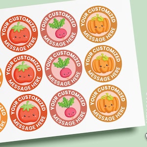 Vegetables Stickers,Food Birthday Party,Party Favor labels,Custom Stickers,Party labels,Personalised Birthday Stickers,Baby Shower Labels