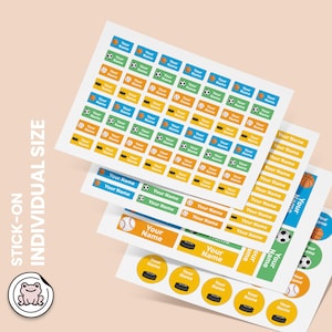 シングルサイズの防水ネームラベル – 交換用および予備用 | スポーツ