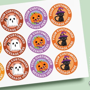 Halloween Sticker,Custom Halloween Label,Halloween Gift Tag,Favor Labels,Halloween Gift Wrap Labels,Custom Candy Stickers,Treat Labels