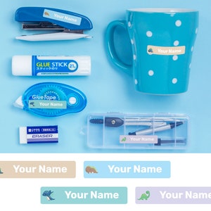 Dinosauro 80 Etichette con nome personalizzate medie,Etichette impermeabili,Etichette per asilo nido,Etichette scolastiche,Adesivi con nome,Etichette per bottiglie,Etichette da campo,Etichette personalizzate