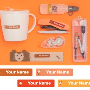 Affe 80 Medium Benutzerdefinierte Namensetiketten, wasserdichte Etiketten, Kindergarten Etiketten, Schul Etiketten, Namensaufkleber, Flaschenetiketten, Lageretiketten, kundenspezifische Etiketten