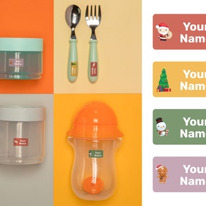 Weihnachten 112 benutzerdefinierte Mini-Namensetiketten, wasserdichte Etiketten, Kindergartenetiketten, Schuletiketten, Namensaufkleber, Flaschenetiketten, Lageretiketten, kundenspezifische Etiketten