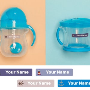 Etiquettes personnalisées Marine 80 moyennes, étiquettes imperméables, étiquettes de garderie, étiquettes d'école, autocollants nom, étiquettes de bouteilles, étiquettes de camp, étiquettes personnalisées
