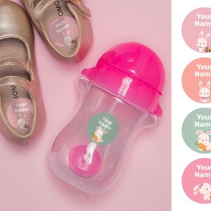 Bunny 40 runde benutzerdefinierte Namensetiketten, wasserdichte Etiketten, Kindergartenetiketten, Schuletiketten, Namensaufkleber, Flaschenetiketten, Lageretiketten, benutzerdefinierte Etiketten